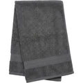 Txfvd Ribbed Cotton Terry Gym Towel 90 x 35 cm Charcoal - Product view