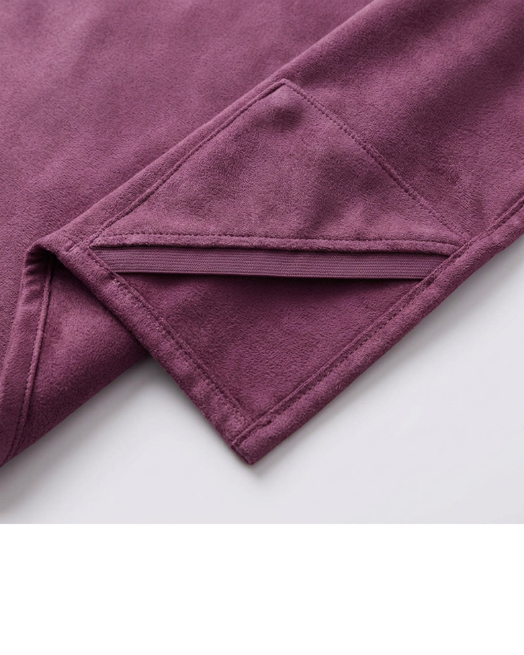 Txfvd Yoga Mat Towel with Four Corner Pockets 183 x 63 cm Plum - Detail view