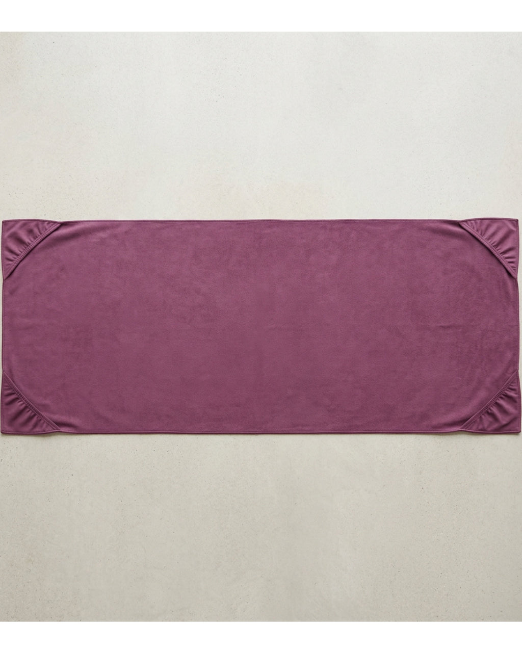Txfvd Yoga Mat Towel with Four Corner Pockets 183 x 63 cm Plum - Lifestyle view