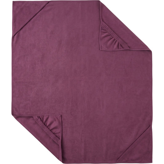 Txfvd Yoga Mat Towel with Four Corner Pockets 183 x 63 cm Plum - Product view